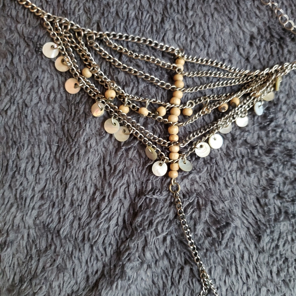 Silver finger loop bracelet